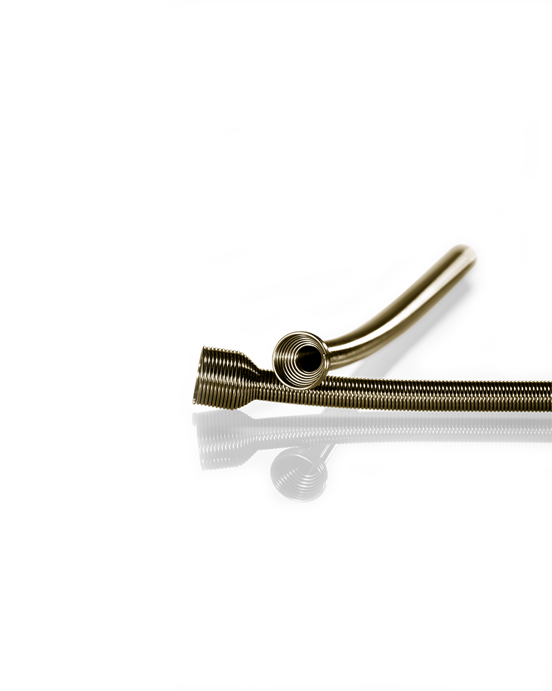 Close-up of Memokath™ 051 ureteral stent showing precision coil structure